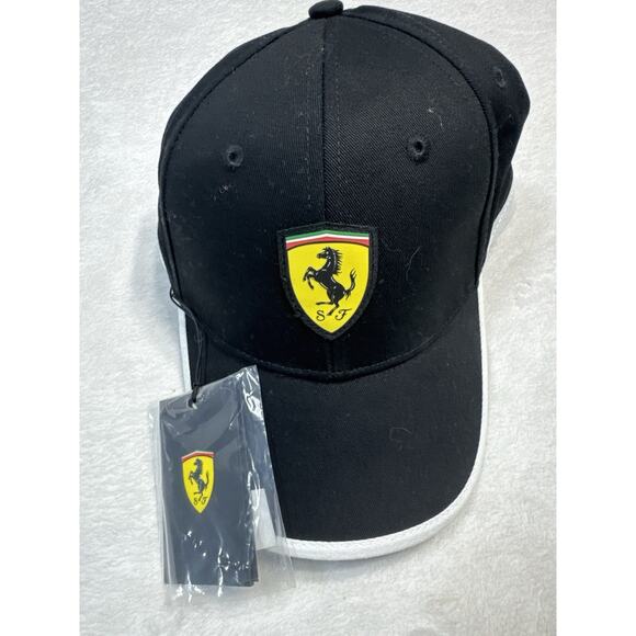 Ferrari Scuderia Logo Cap Black Official Product NWT Motorsport Streetwear - Picture 8 of 8